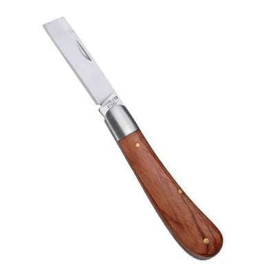 172 mm Foldable Grafting Knife for Gardening/ Steel Grafting Tool for Tree grafting/ Pruning Cutter with Wooden Handle